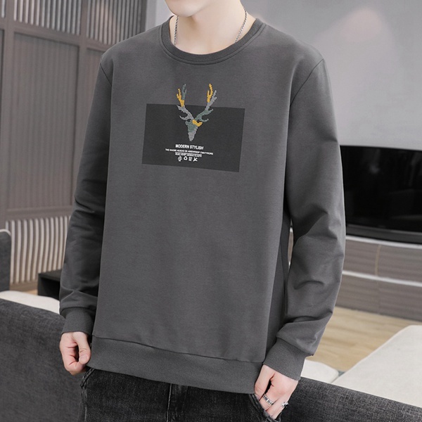 时尚宽松男款圆领卫衣休闲新款潮衣服