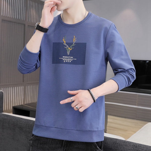 时尚宽松男款圆领卫衣休闲新款潮衣服