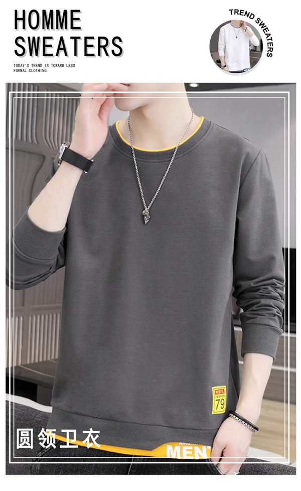 新款潮宽松男士韩版圆领卫衣装