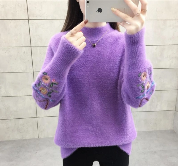 秋冬服装女装毛线衣 地摊赶集水貂绒毛衣