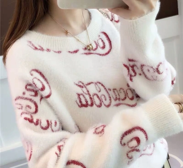 秋冬服装女装毛线衣 地摊赶集水貂绒毛衣