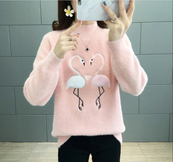 秋冬服装女装毛线衣 地摊赶集水貂绒毛衣