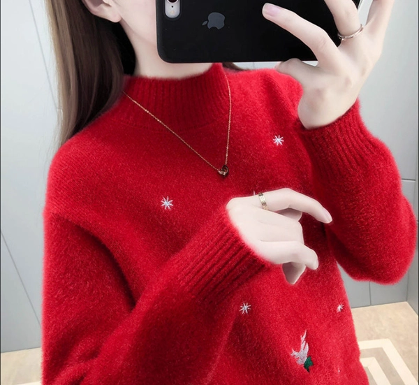 秋冬服装女装毛线衣 地摊赶集水貂绒毛衣