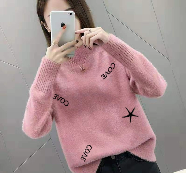 秋冬服装女装毛线衣 地摊赶集水貂绒毛衣