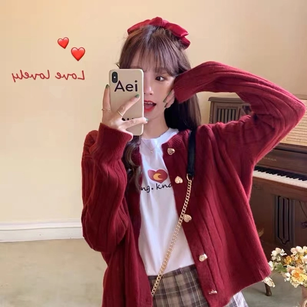 秋冬毛衣小香风针织开衫外套气质厚秋冬加厚毛衣