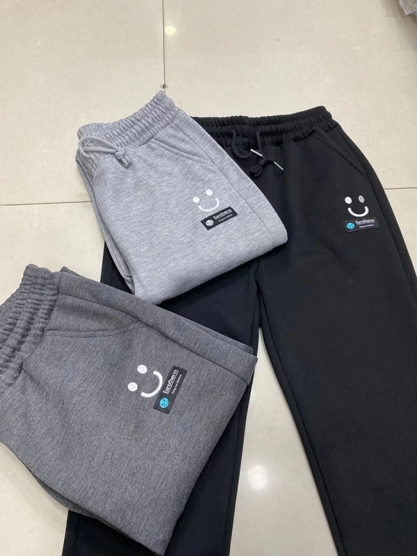 笑脸卫裤女春秋薄款高腰宽松休闲束脚运动裤