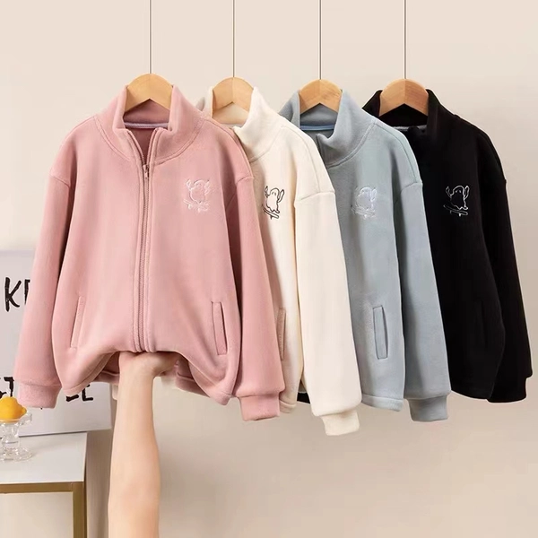 保暖抓绒上衣户外运动宽松秋冬摇粒绒拉链外套