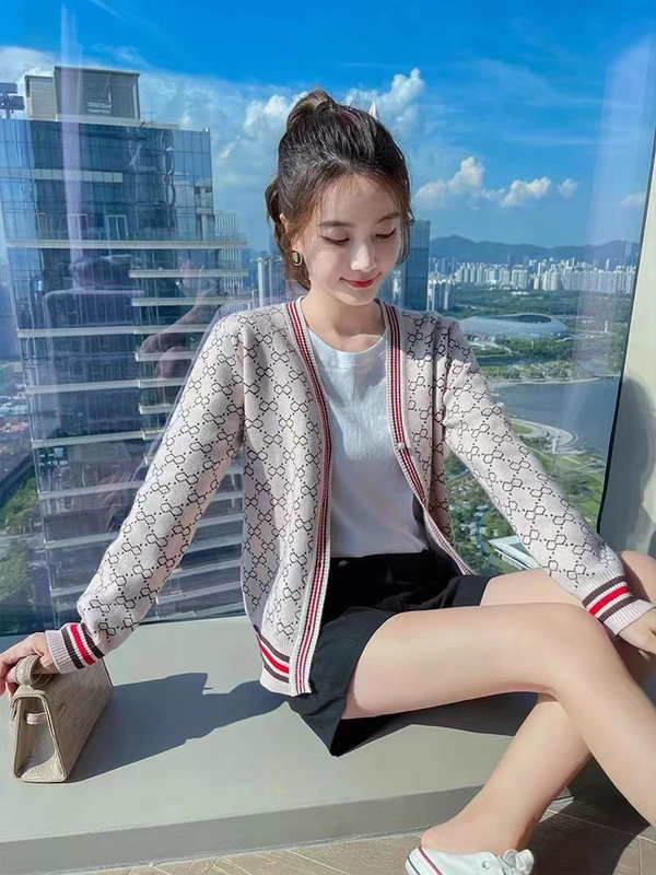 小香风针织开衫爆款女春秋百搭针织衫外套