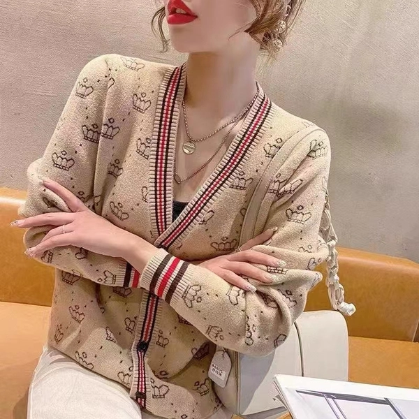 小香风针织开衫爆款女春秋百搭针织衫外套