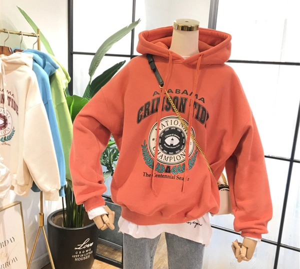 新款卫衣批发韩版大码男女同款BF大花型水墨画连帽卫衣地摊直播货源