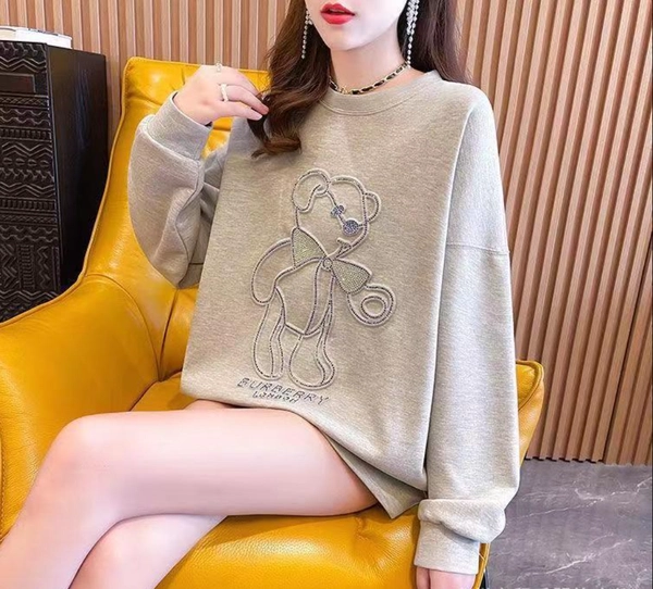 镭射3D立体卫衣女秋季韩版宽松大码女式圆领卫衣外贸地摊批发