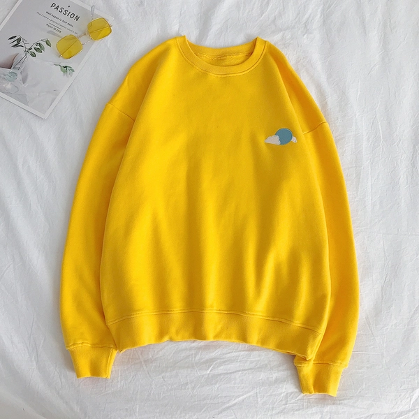 女装新款卫衣韩版宽松显瘦简约刺绣上衣外贸货源