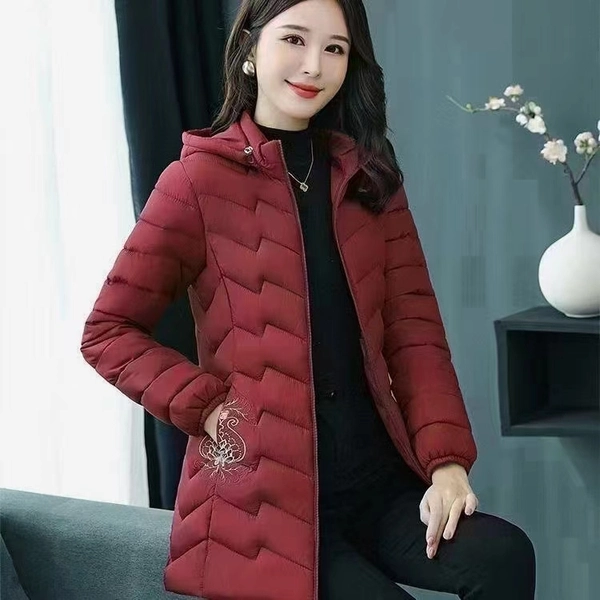 中长款女装羽绒棉服流行新款棉服冬季加厚外套