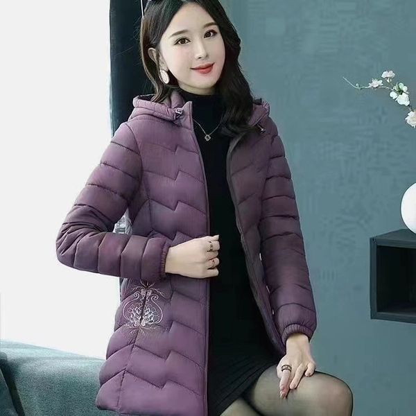 中长款女装羽绒棉服流行新款棉服冬季加厚外套