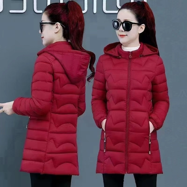 中长款女装羽绒棉服流行新款棉服冬季加厚外套