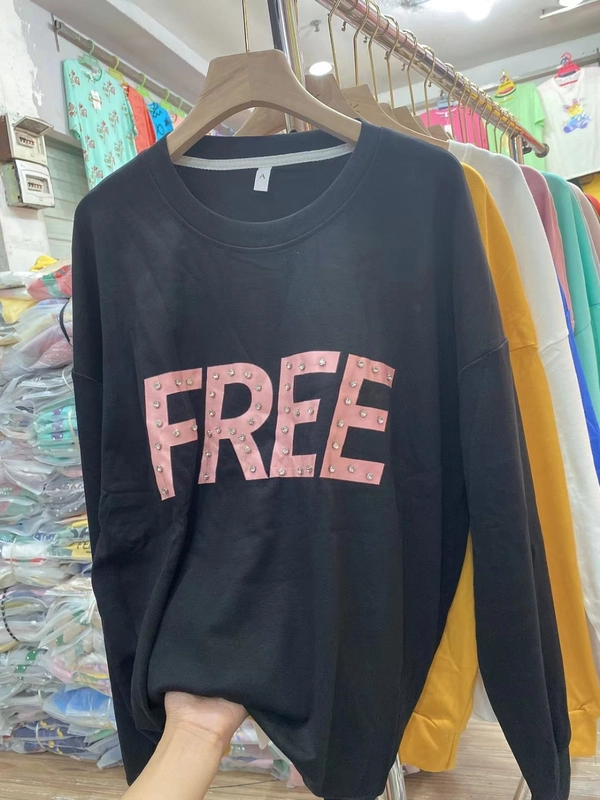 地摊跑量货源钉钻女装卫衣薄款韩版慵懒宽松显瘦上衣