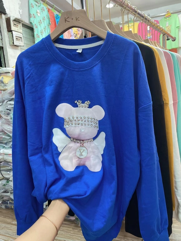 地摊跑量货源钉钻女装卫衣薄款韩版慵懒宽松显瘦上衣