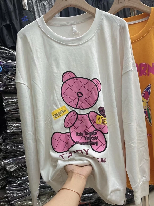 秋装卫衣女装水墨画圆领卫衣杂款地摊尾货批发