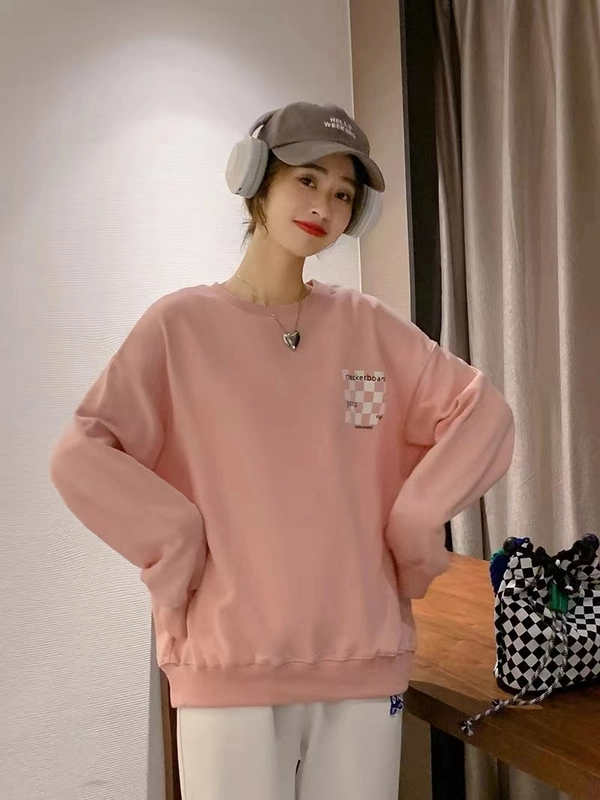 秋装卫衣女装水墨画圆领卫衣杂款地摊尾货批发