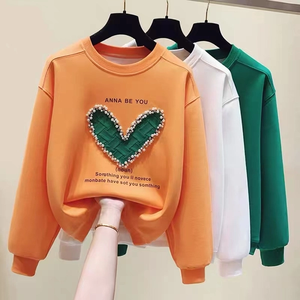 地摊跑量货源钉钻女装卫衣薄款韩版慵懒宽松显瘦上衣