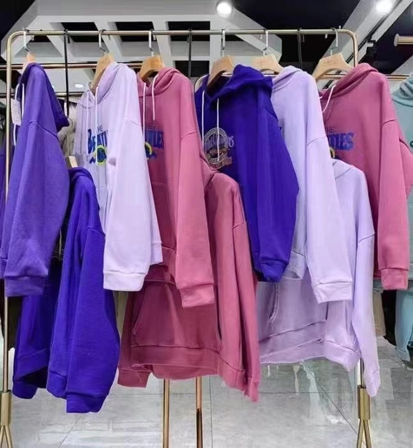外贸尾货女装连帽卫衣韩版杂款宽松休闲套头卫衣地摊热销