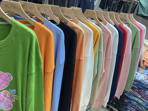 秋装卫衣女装水墨画圆领卫衣杂款地摊尾货批发