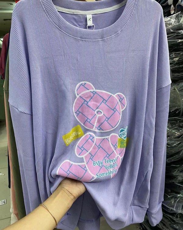 螺纹棉韩版女装卫衣宽松大码女式圆领卫衣直播地摊货源