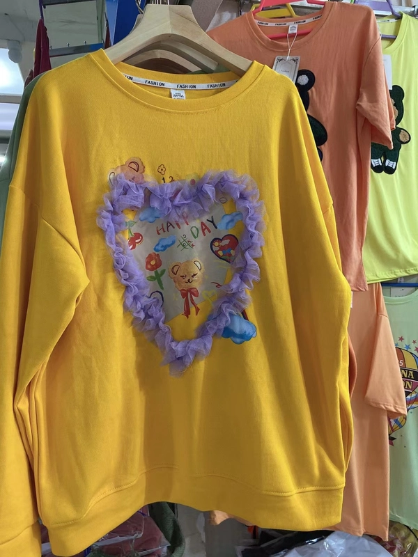 秋装新款拼接蕾丝花边上衣甜美减龄宽松卫衣赶集跑江湖