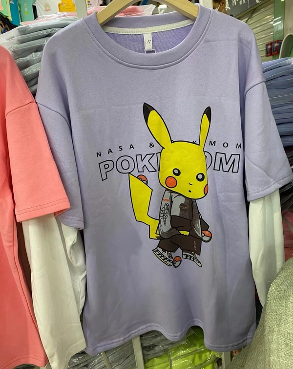 秋季新款男女风款BF印花假两件卫衣韩版宽松上衣外贸地摊货源