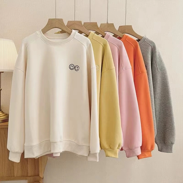 女装新款卫衣韩版宽松显瘦简约刺绣上衣外贸货源