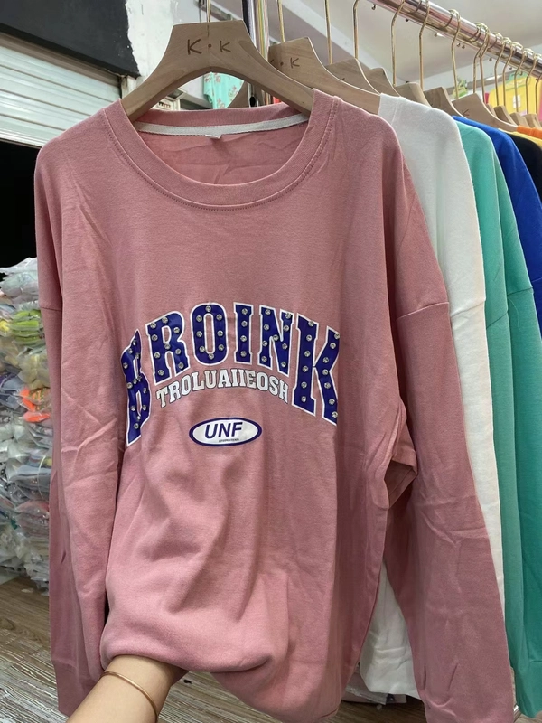 地摊跑量货源钉钻女装卫衣薄款韩版慵懒宽松显瘦上衣