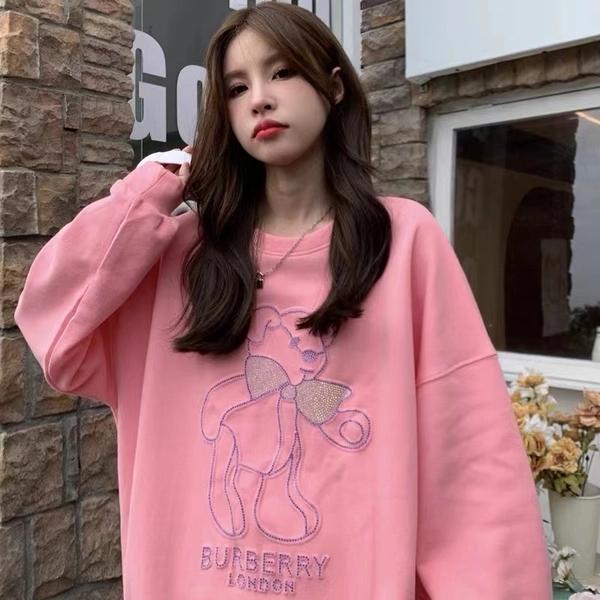 镭射3D立体卫衣女秋季韩版宽松大码女式圆领卫衣外贸地摊批发