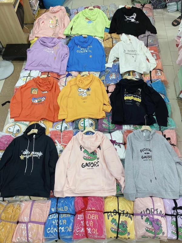 连帽卫衣新款韩版宽松大版型前后印花外贸地摊货卫衣