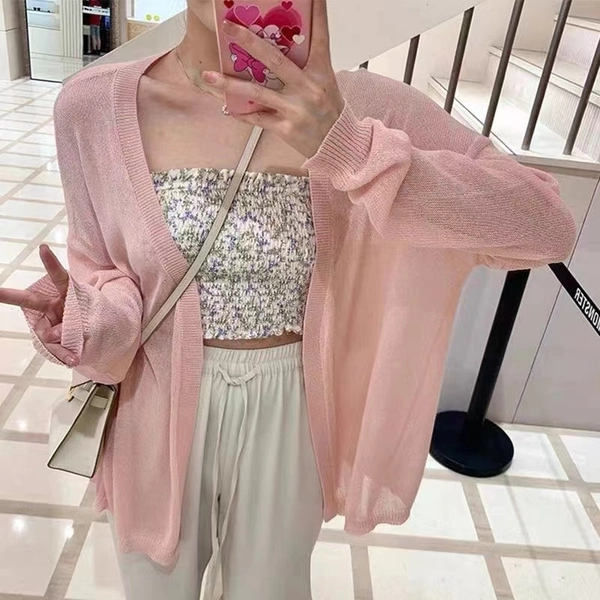 薄款开衫毛衣外搭开衫春秋季毛衣女士初秋新款女装针织衫