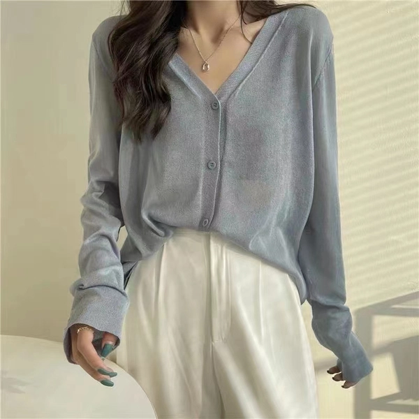 薄款开衫毛衣外搭开衫春秋季毛衣女士初秋新款女装针织衫