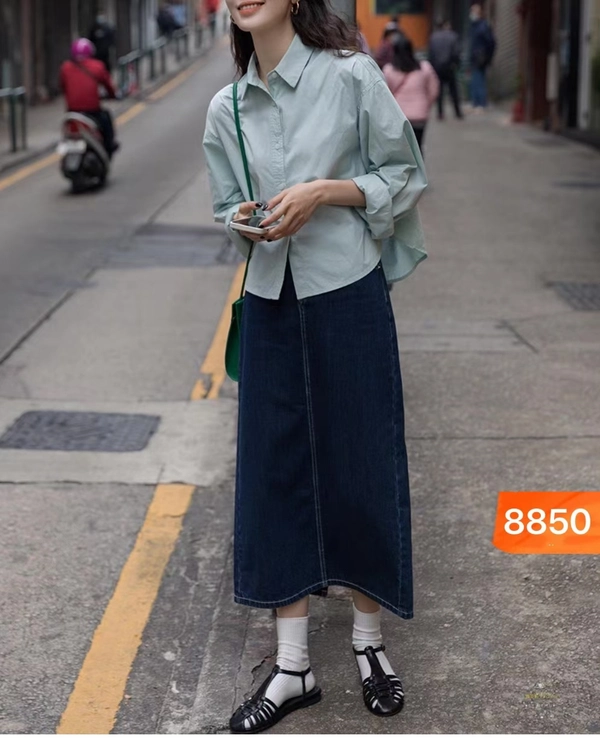 纯棉面料秋冬季宽松不规则学院风百搭短款衬衫