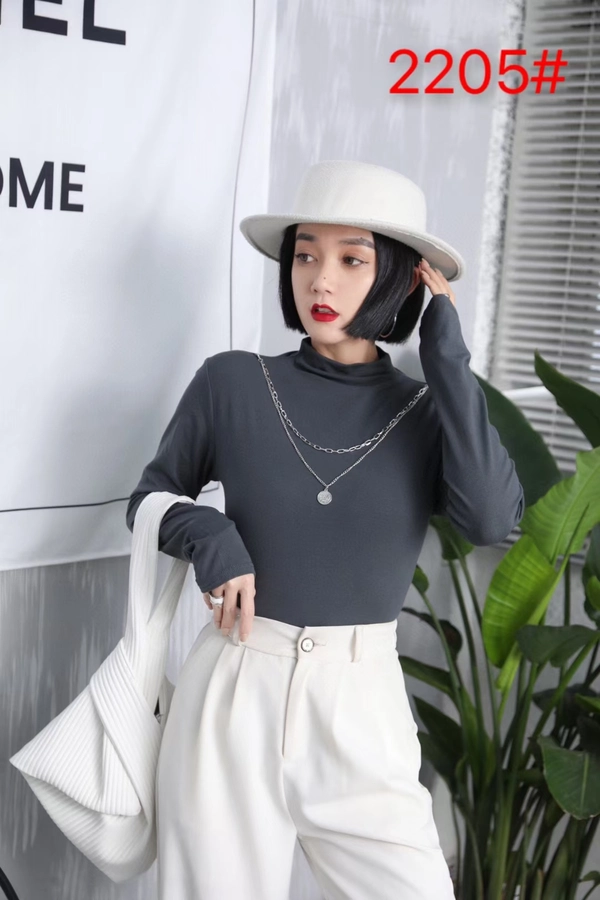 半高领打底新款时尚洋气针织衫修身百搭上衣