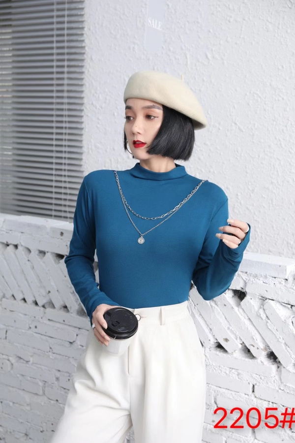 半高领打底新款时尚洋气针织衫修身百搭上衣
