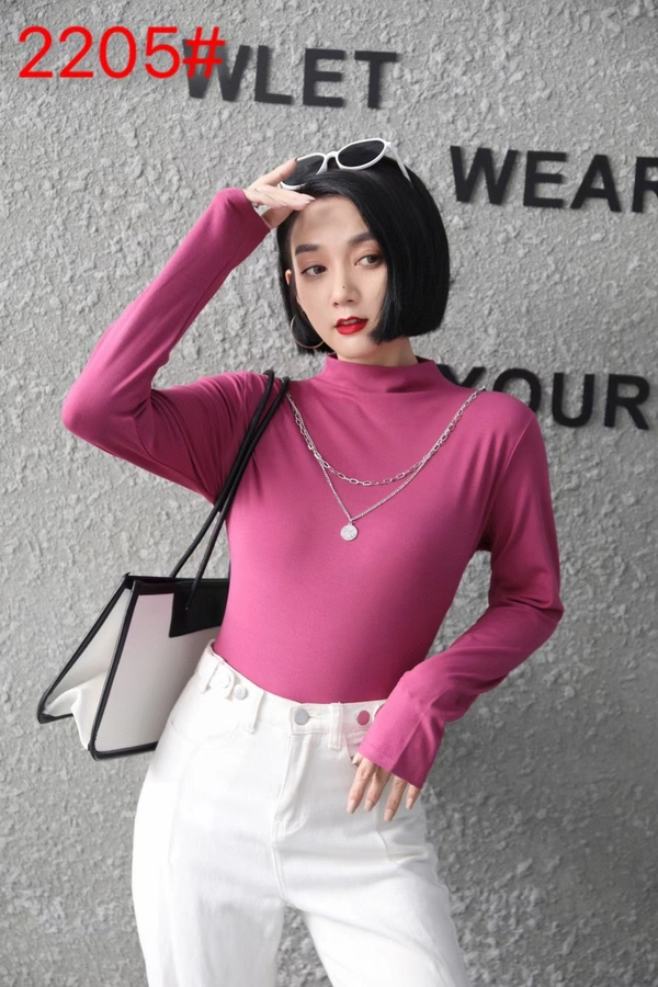 半高领打底新款时尚洋气针织衫修身百搭上衣