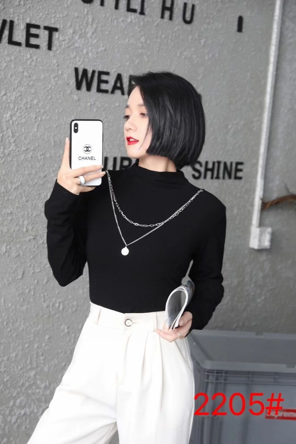 半高领打底新款时尚洋气针织衫修身百搭上衣