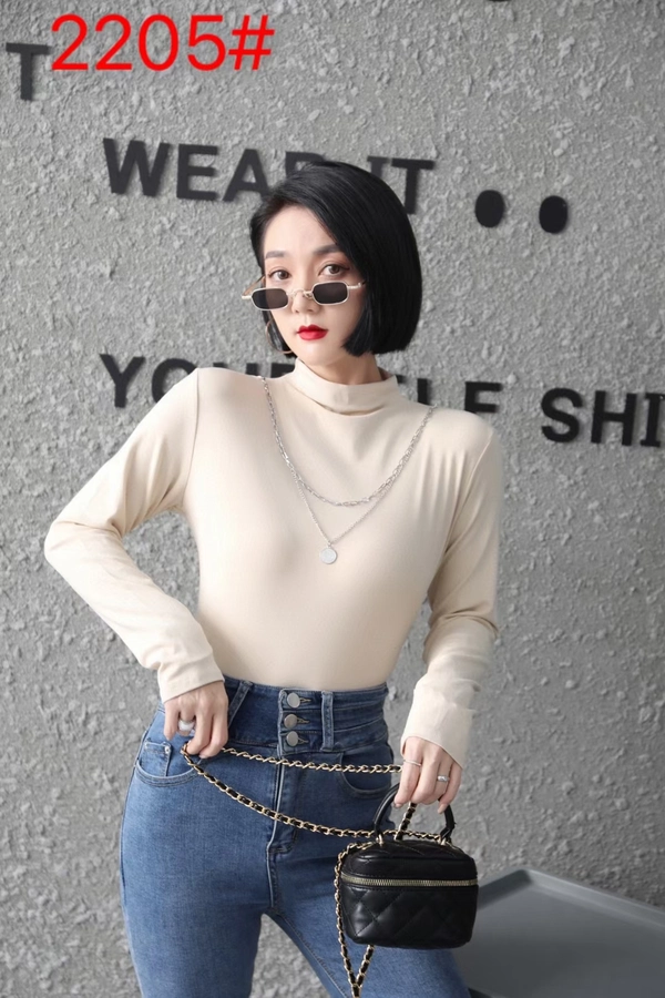 半高领打底新款时尚洋气针织衫修身百搭上衣