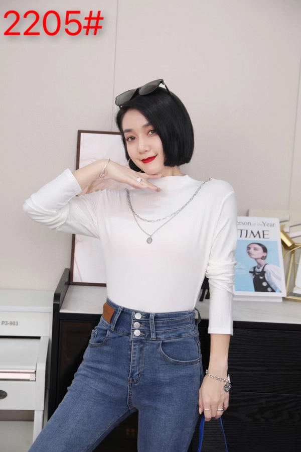 半高领打底新款时尚洋气针织衫修身百搭上衣