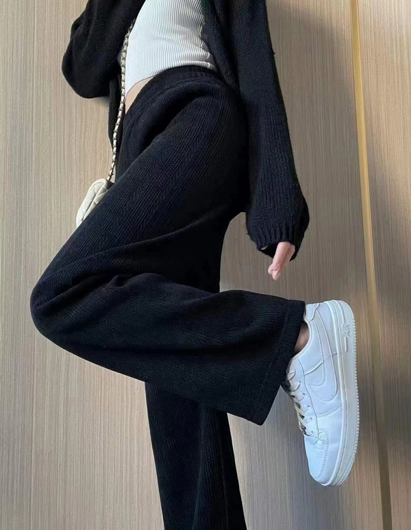 运动裤子女春秋款新款束脚宽松休闲卫裤小个子阔腿裤