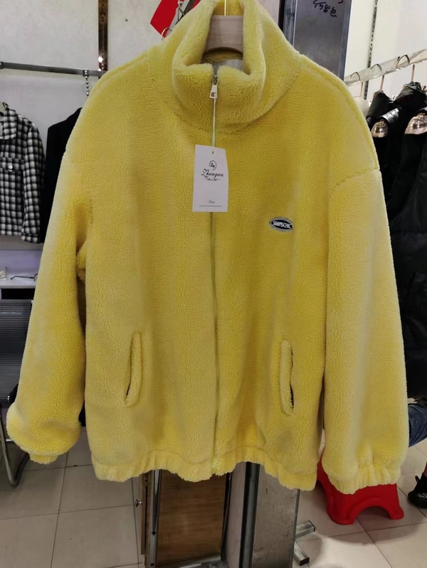 女装加绒加厚颗粒绒外套棉袄大码上衣冬装新款保暖开衫外套