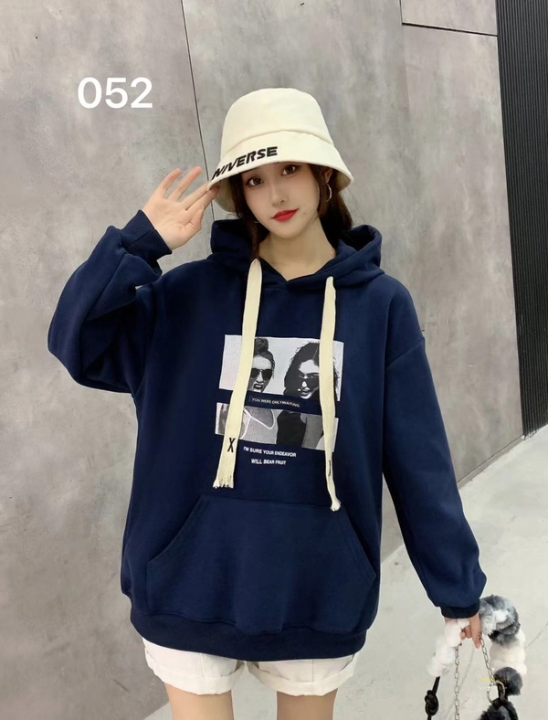 复合牛奶丝卫衣厚面料秋冬季连帽宽松大版慵懒风ins中长款上衣 女春秋薄款圆领春装女新款大码女款上衣