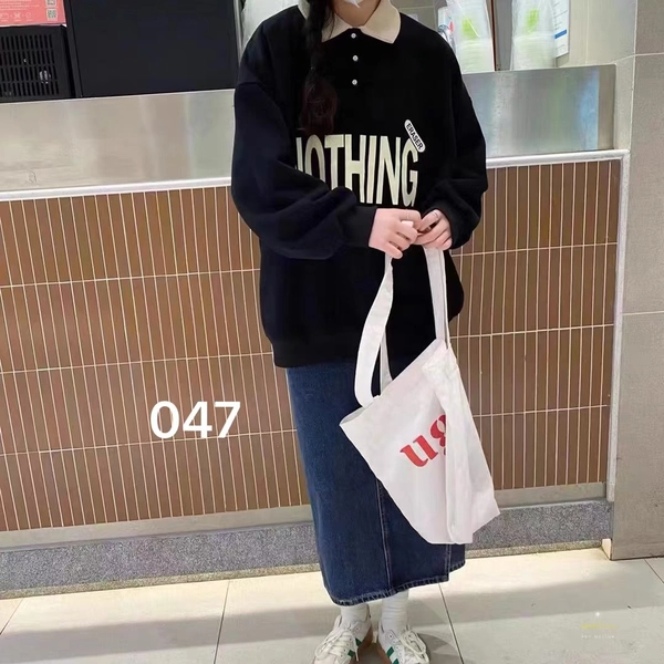 加绒加厚华棉复合牛奶丝面料卫衣厚面料秋冬季POLO领时尚撞色字母印花大版中长款百搭卫衣外套