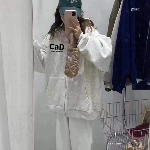 厚料宽松韩版开衫卫衣网红款百搭短款休闲拉链款长袖连帽卫衣外套