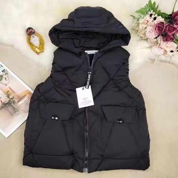 冬季韩版时尚棉马甲无袖秋冬外穿新款休闲短款连帽马甲外套