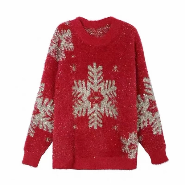 仿水貂绒拼金线毛衣外套大版显瘦外搭短款修身毛衣