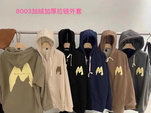 婴儿绒加厚加绒卫衣纯棉面料宽松加大版韩版开衫百搭外套